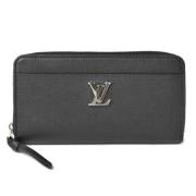 Pre-owned Leather wallets Louis Vuitton Vintage , Black , Dames