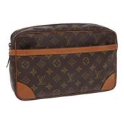 Pre-owned Canvas clutches Louis Vuitton Vintage , Brown , Dames