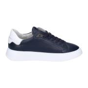 Leren Heren Sneakers Stijlvolle Schoenen Philippe Model , Blue , Heren