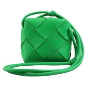 Pre-owned Leather shoulder-bags Bottega Veneta Vintage , Green , Dames