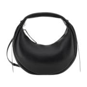 Zwarte Hobo Tas met Zijden Kwast Hogan , Black , Dames