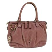 Pre-owned Leather handbags Gucci Vintage , Pink , Dames