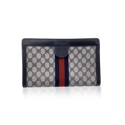 Pre-owned Canvas clutches Gucci Vintage , Blue , Dames