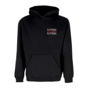 Zwarte Hoodie met Skull Spine Iuter , Black , Heren