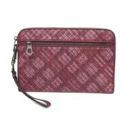 Pre-owned Leather clutches Bottega Veneta Vintage , Red , Dames