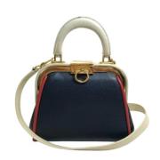 Pre-owned Leather dior-bags Dior Vintage , Blue , Dames