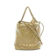 Pre-owned Leather shoulder-bags Chanel Vintage , Green , Dames