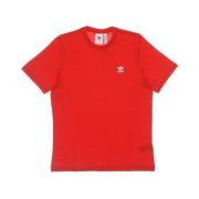 Rode Heren Tee met Logo Borduursel Adidas , Red , Heren