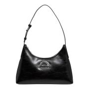 Stijlvolle Hobo Tas met Ritssluiting Karl Lagerfeld , Black , Dames