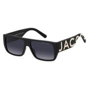 Zwart Wit/Donkergrijs Zonnebril Marc Jacobs , Black , Dames