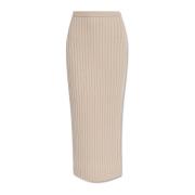 Rok Seta Max Mara , Beige , Dames