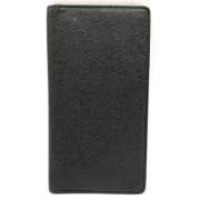 Pre-owned Leather wallets Louis Vuitton Vintage , Black , Heren