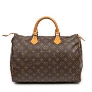 Pre-owned Coated canvas handbags Louis Vuitton Vintage , Brown , Dames