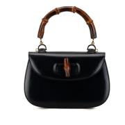 Pre-owned Leather handbags Gucci Vintage , Black , Dames