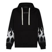 Vlammen Lichtgewicht Hoodie Zwart/Wit Vision OF Super , Black , Heren