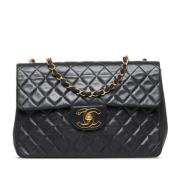 Pre-owned Leather chanel-bags Chanel Vintage , Black , Dames