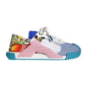 Multicolor Patchwork Lage Sneakers Dolce & Gabbana , Multicolor , Dame...