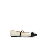 Ballet Flats Zina Toe Salvatore Ferragamo , Beige , Dames