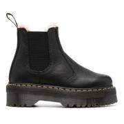 Zwarte Quad Platform Chelsea Laarzen Dr. Martens , Black , Dames