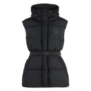 Bodywarmer met Logo Patch en Donsvulling Canada Goose , Black , Dames