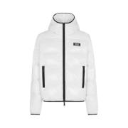 Witte Pufferjas met Logo Patch Dsquared2 , White , Heren