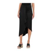 Zwarte rok met voorplooi Moschino , Black , Dames