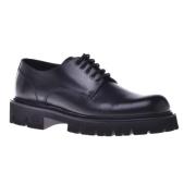 Lace-ups in black leather Baldinini , Black , Heren