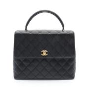 Pre-owned Leather chanel-bags Chanel Vintage , Black , Dames