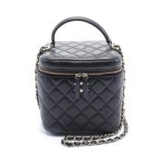 Pre-owned Leather handbags Chanel Vintage , Black , Dames