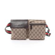 Pre-owned Leather gucci-bags Gucci Vintage , Beige , Dames