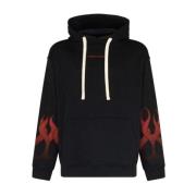 Flames Hoodie Zwart/Rood Vision OF Super , Black , Heren