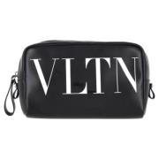 Pre-owned Leather pouches Valentino Vintage , Black , Heren