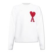 Trui met logo Ami Paris , White , Heren