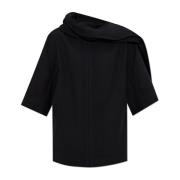 Top met decoratieve halslijn Bottega Veneta , Black , Dames