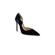 Blauwe Velvet Strik Pumps Aquazzura , Blue , Dames