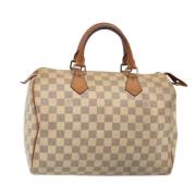 Pre-owned Canvas handbags Louis Vuitton Vintage , Beige , Dames