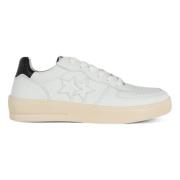 Leren Sneakers met Vetersluiting 2Star , White , Heren