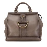 Pre-owned Leather handbags Gucci Vintage , Brown , Dames