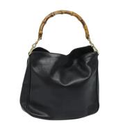 Pre-owned Leather handbags Gucci Vintage , Black , Dames