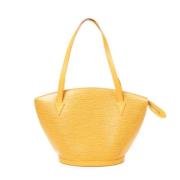 Pre-owned Leather handbags Louis Vuitton Vintage , Yellow , Dames