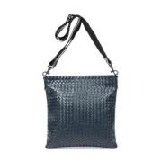 Pre-owned Leather shoulder-bags Bottega Veneta Vintage , Blue , Dames