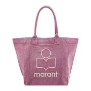 Roze Schoudertas met Contrasterend Logo Isabel Marant , Pink , Dames