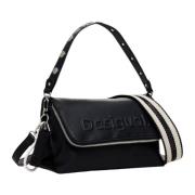 Venecia Logo Halve Tas Herfst/Winter Collectie Desigual , Black , Dame...