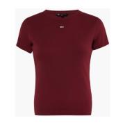 Rib T-shirt - Rood Tommy Jeans , Red , Heren