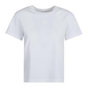 Wit Logo Print T-shirt voor Vrouwen Alexander Wang , White , Dames