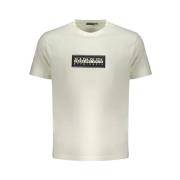 Katoenen T-shirt | Wit | Sku: Na-31620-S Napapijri , White , Heren