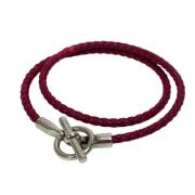 Pre-owned Leather bracelets Hermès Vintage , Red , Dames