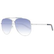 Gouden Aviator Zonnebril Blauwe Lens Guess , Gray , Unisex