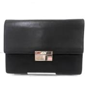 Pre-owned Leather clutches Gucci Vintage , Black , Dames