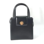 Pre-owned Leather handbags Bvlgari Vintage , Black , Dames